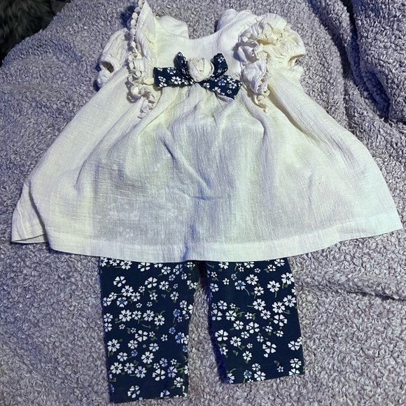 Bonnie Baby dress 2 pc legging set size 12m boho baby JBF #1 - Picture 1 of 2